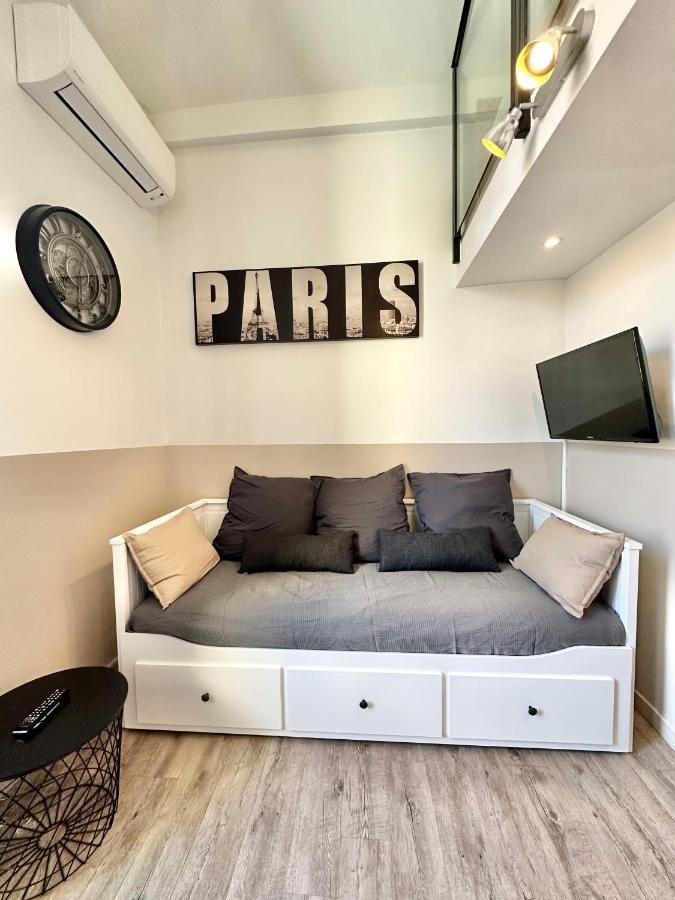 Studio Avec Clim A 100M Plage - 15Min Centre Ville Nice Luaran gambar